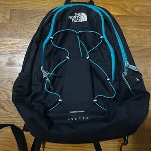 The North Face Jester Backpack in Black and Teal